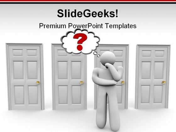 Door To Choice Business PowerPoint Template 0910