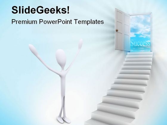 Door To Heaven Success PowerPoint Templates And PowerPoint Backgrounds 0711