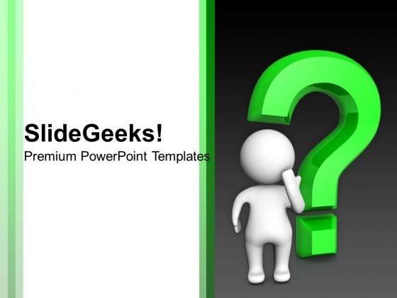 Doubtful Man With Green Question Mark Business PowerPoint Templates And PowerPoint Themes 1012 Doubtful Man With Green Question Mark Business PowerPoint Templates And PowerPoint Themes 1012