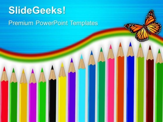Drawing Pencils Education PowerPoint Templates And PowerPoint Themes 0512