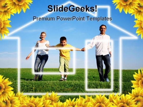Dream Home Family People PowerPoint Template 0810 Dream Home Family People PowerPoint Template 0810