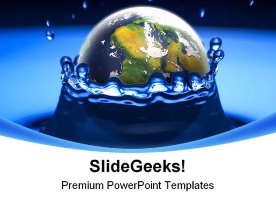 Drop Earth PowerPoint Backgrounds And Templates 1210