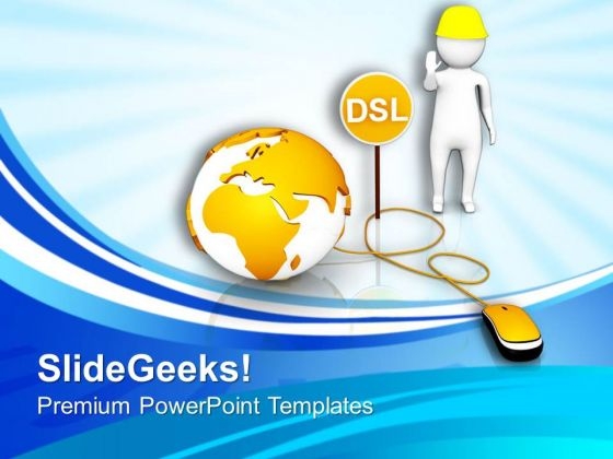 Dsl Is A Best Security Option PowerPoint Templates Ppt Backgrounds For Slides 0713 Dsl Is A Best Security Option PowerPoint Templates Ppt Backgrounds For Slides 0713