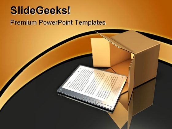 E Book Delivery Business PowerPoint Backgrounds And Templates 1210
