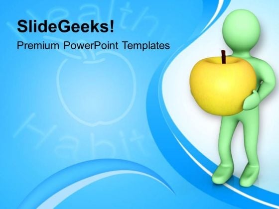 Each Apple Contain Multiple Vitamin PowerPoint Templates Ppt Backgrounds For Slides 0813 Each Apple Contain Multiple Vitamin PowerPoint Templates Ppt Backgrounds For Slides 0813