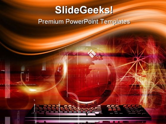 Earth And Keyboard Global PowerPoint Themes And PowerPoint Slides 0511
