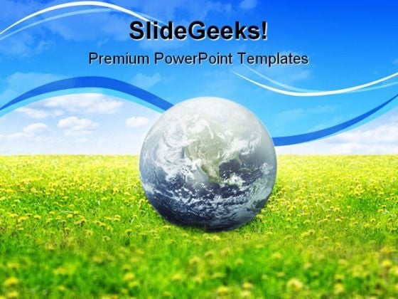 Earth And Nature Globe PowerPoint Template 1110 Earth And Nature Globe PowerPoint Template 1110