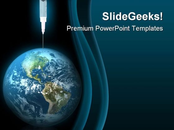 Earth Drug Globe PowerPoint Template 0610 Earth Drug Globe PowerPoint Template 0610