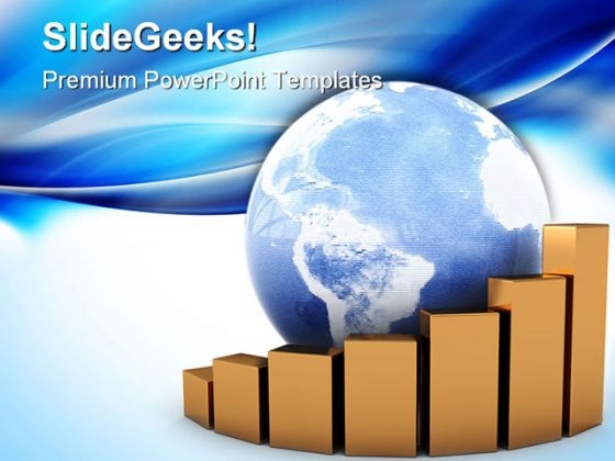 Earth Globe And Raising Charts Business PowerPoint Templates And PowerPoint Backgrounds 0611 Earth Globe And Raising Charts Business PowerPoint Templates And PowerPoint Backgrounds 0611