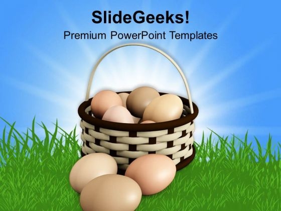 Easter Eggs Basket With Bow PowerPoint Templates Ppt Backgrounds For Slides 0313 Easter Eggs Basket With Bow PowerPoint Templates Ppt Backgrounds For Slides 0313