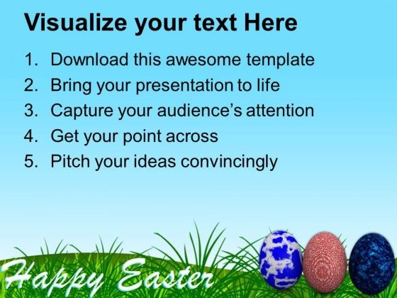 Easter Multicolored Eggs With Bright Theme PowerPoint Templates Ppt Backgrounds For Slides 0313 compatible professionally