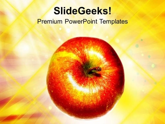 Eat An Apple A Day And Be Healthy PowerPoint Templates Ppt Backgrounds For Slides 0613 Eat An Apple A Day And Be Healthy PowerPoint Templates Ppt Backgrounds For Slides 0613