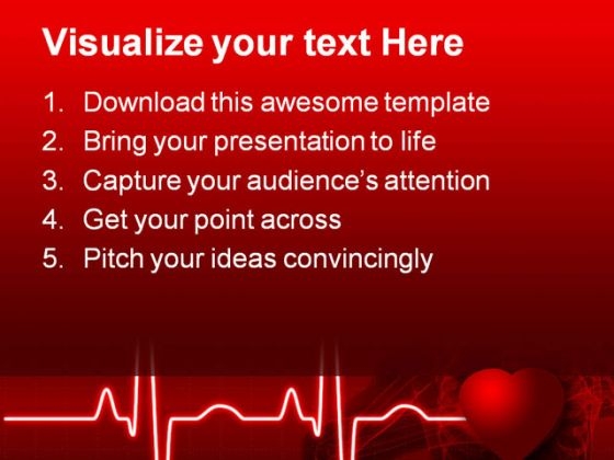 Ecg Medical PowerPoint Template 0610 ideas interactive