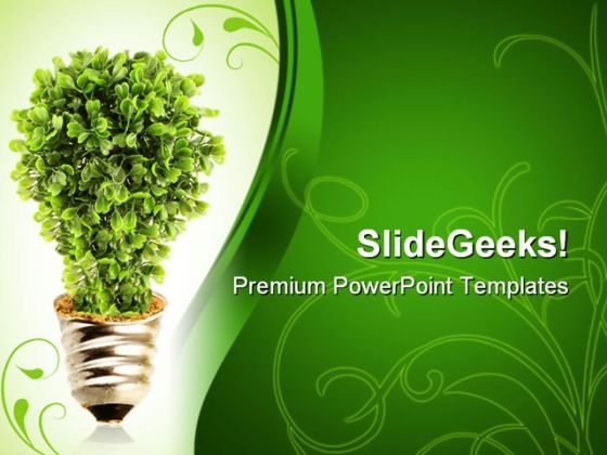Eco Tree Lightbulb Environment PowerPoint Templates And PowerPoint Backgrounds 0411
