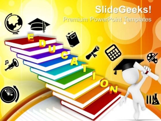 Education On Book As Staircase Future PowerPoint Templates And PowerPoint Themes 0912 Education On Book As Staircase Future PowerPoint Templates And PowerPoint Themes 0912
