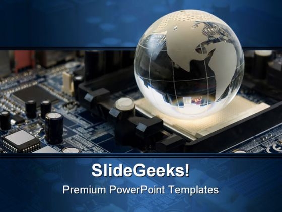 Electronic Circuit Earth PowerPoint Background And Template 1210 Electronic Circuit Earth PowerPoint Background And Template 1210