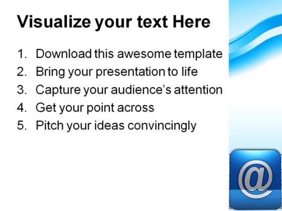 Email Symbol Communication PowerPoint Template 0810 impressive