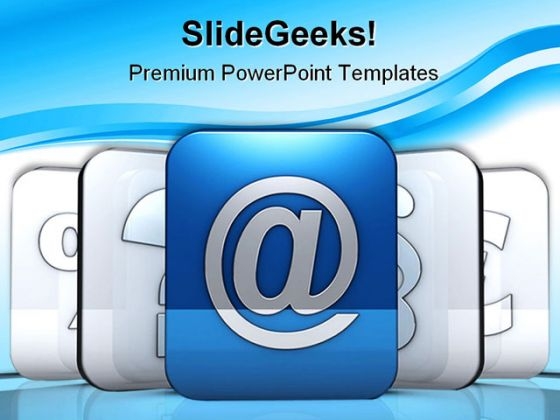 Email Symbol Communication PowerPoint Template 0810 Email Symbol Communication PowerPoint Template 0810