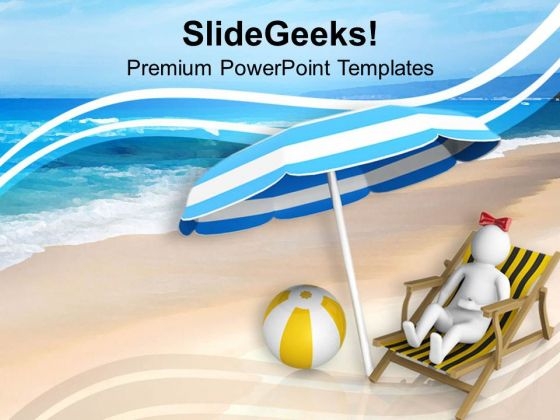 Enjoy The Holiday At Beach PowerPoint Templates Ppt Backgrounds For Slides 0813 Enjoy The Holiday At Beach PowerPoint Templates Ppt Backgrounds For Slides 0813