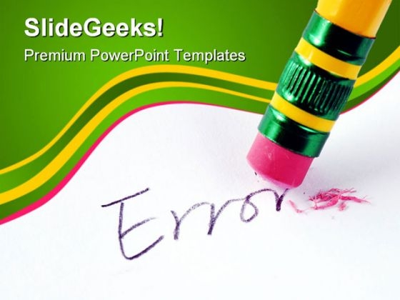 Erase Error Metaphor PowerPoint Templates And PowerPoint Backgrounds 0611