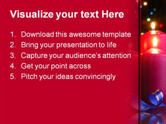 Evening Christmas PowerPoint Template 0610 customizable interactive