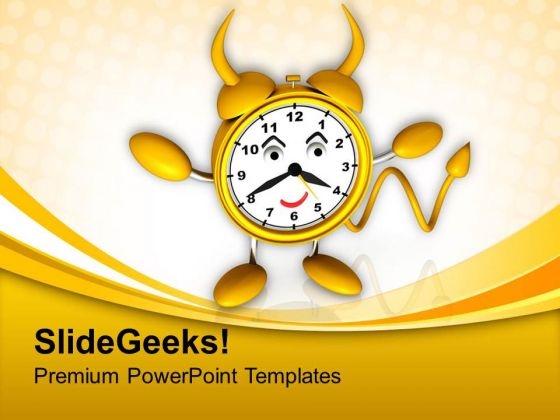 Evil Alarm Clock Business Concept PowerPoint Templates Ppt Backgrounds For Slides 0413 Evil Alarm Clock Business Concept PowerPoint Templates Ppt Backgrounds For Slides 0413