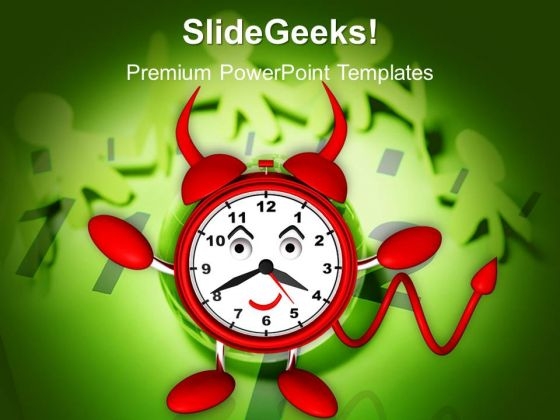 Evil Alarm Clock Danger PowerPoint Templates And PowerPoint Themes 1012 Evil Alarm Clock Danger PowerPoint Templates And PowerPoint Themes 1012
