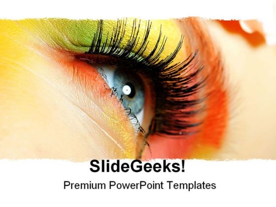 Eye Fashion Beauty PowerPoint Template 0910 Eye Fashion Beauty PowerPoint Template 0910