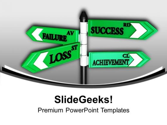 Failure Loss Success Achievement Signboard PowerPoint Templates Ppt Backgrounds For Slides 0213 Failure Loss Success Achievement Signboard PowerPoint Templates Ppt Backgrounds For Slides 0213