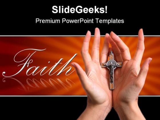 Faith In God Religion PowerPoint Template 0610