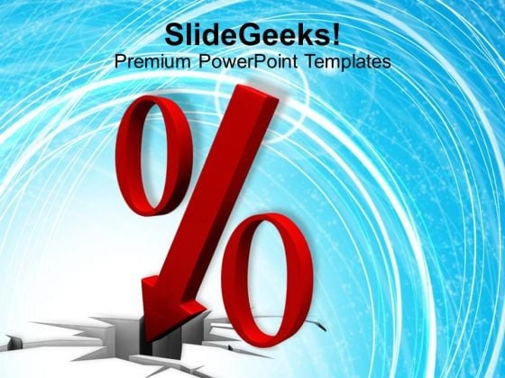 Falling Percent Symbol PowerPoint Templates Ppt Backgrounds For Slides 0113 Falling Percent Symbol PowerPoint Templates Ppt Backgrounds For Slides 0113