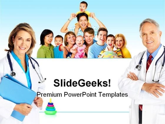 Family Doctor Science PowerPoint Template 0810