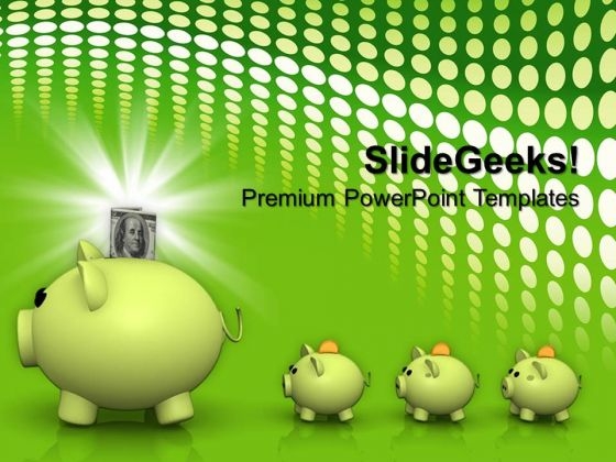 Family Of Piggy Banks Saving PowerPoint Templates And PowerPoint Themes 1012 Family Of Piggy Banks Saving PowerPoint Templates And PowerPoint Themes 1012