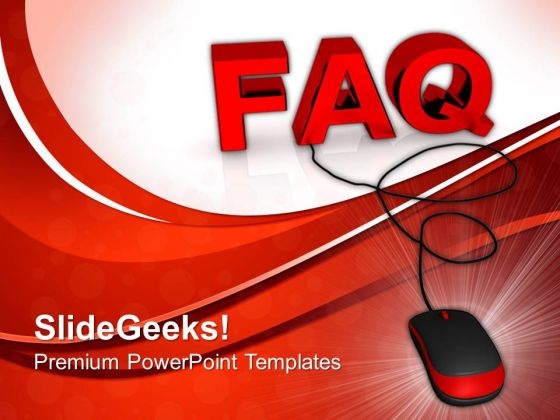 Faq With Computer Mouse PowerPoint Templates And PowerPoint Themes 0912
