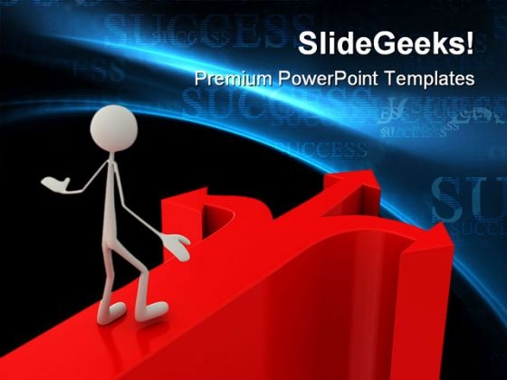 Figure On Arrows Success PowerPoint Templates And PowerPoint Backgrounds 0311 Figure On Arrows Success PowerPoint Templates And PowerPoint Backgrounds 0311
