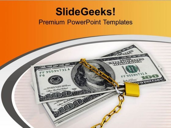 Financial Security Concept Padlock And Dollars PowerPoint Templates Ppt Backgrounds For Slides 0313 Financial Security Concept Padlock And Dollars PowerPoint Templates Ppt Backgrounds For Slides 0313