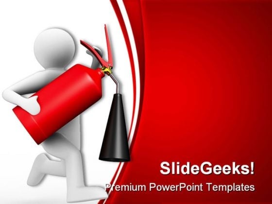 Fire Man Realestate PowerPoint Backgrounds And Templates 0111