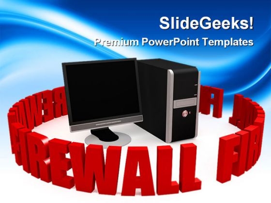 Firewall With Black Screen Computer PowerPoint Themes And PowerPoint Slides 0311 Firewall With Black Screen Computer PowerPoint Themes And PowerPoint Slides 0311
