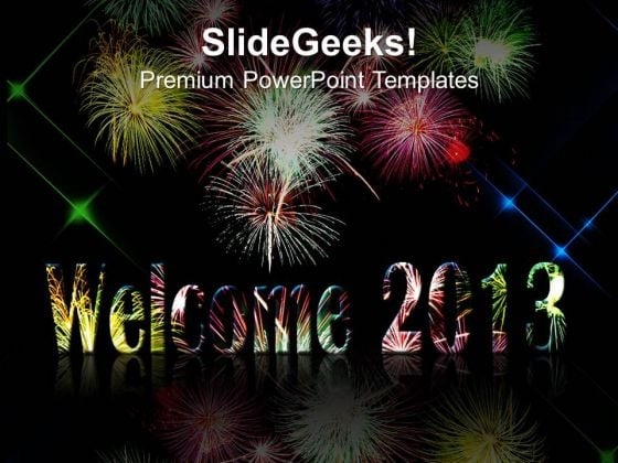 Fireworks To Welcome New Year PowerPoint Templates Ppt Background For Slides 1112