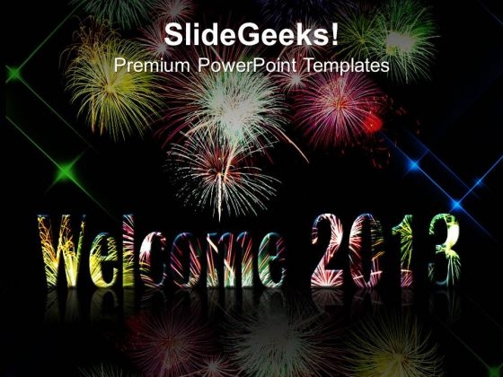 Fireworks To Welcome New Year PowerPoint Templates Ppt Background For Slides 1112 Fireworks To Welcome New Year PowerPoint Templates Ppt Background For Slides 1112