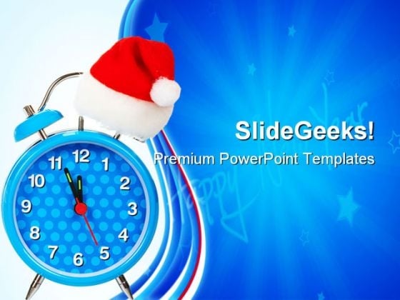 Five Minutes To New Year Festival PowerPoint Templates And PowerPoint Backgrounds 0611