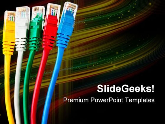 Five Multi Colored Cables Internet PowerPoint Templates And PowerPoint Backgrounds 0311 Five Multi Colored Cables Internet PowerPoint Templates And PowerPoint Backgrounds 0311