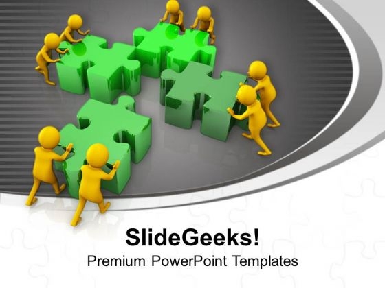 Fixing Of Problem Is A Team Work PowerPoint Templates Ppt Backgrounds For Slides 0713