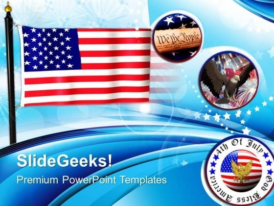 Flag Of United States Freedom American PowerPoint Templates And PowerPoint Themes 0612