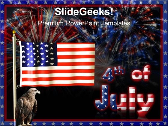 Flag With July 4th Festival PowerPoint Templates And PowerPoint Themes 0612 Flag With July 4th Festival PowerPoint Templates And PowerPoint Themes 0612