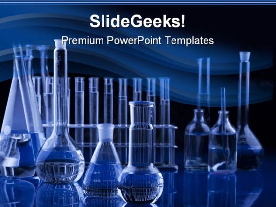 Flasks Science PowerPoint Template 0610 Flasks Science PowerPoint Template 0610