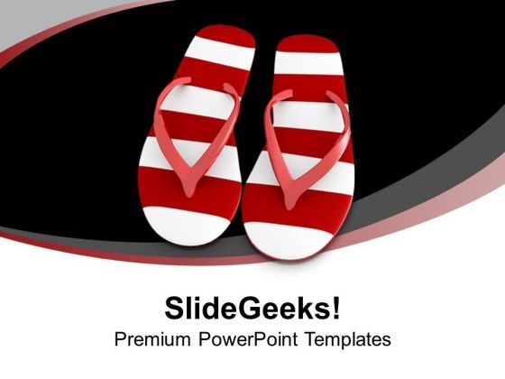 Flip Flop For Beach Holiday PowerPoint Templates Ppt Backgrounds For Slides 0613 Flip Flop For Beach Holiday PowerPoint Templates Ppt Backgrounds For Slides 0613