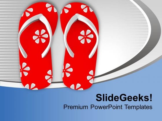 Flip Flop For Cool Holiday Theme PowerPoint Templates Ppt Backgrounds For Slides 0513