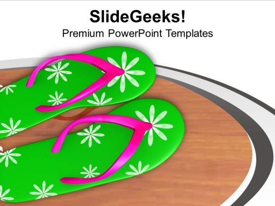 Flip Flops Are Symbol Of Vacations PowerPoint Templates Ppt Backgrounds For Slides 0713 Flip Flops Are Symbol Of Vacations PowerPoint Templates Ppt Backgrounds For Slides 0713