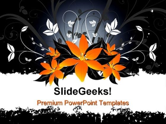 Floral Beauty PowerPoint Template 1110 Floral Beauty PowerPoint Template 1110